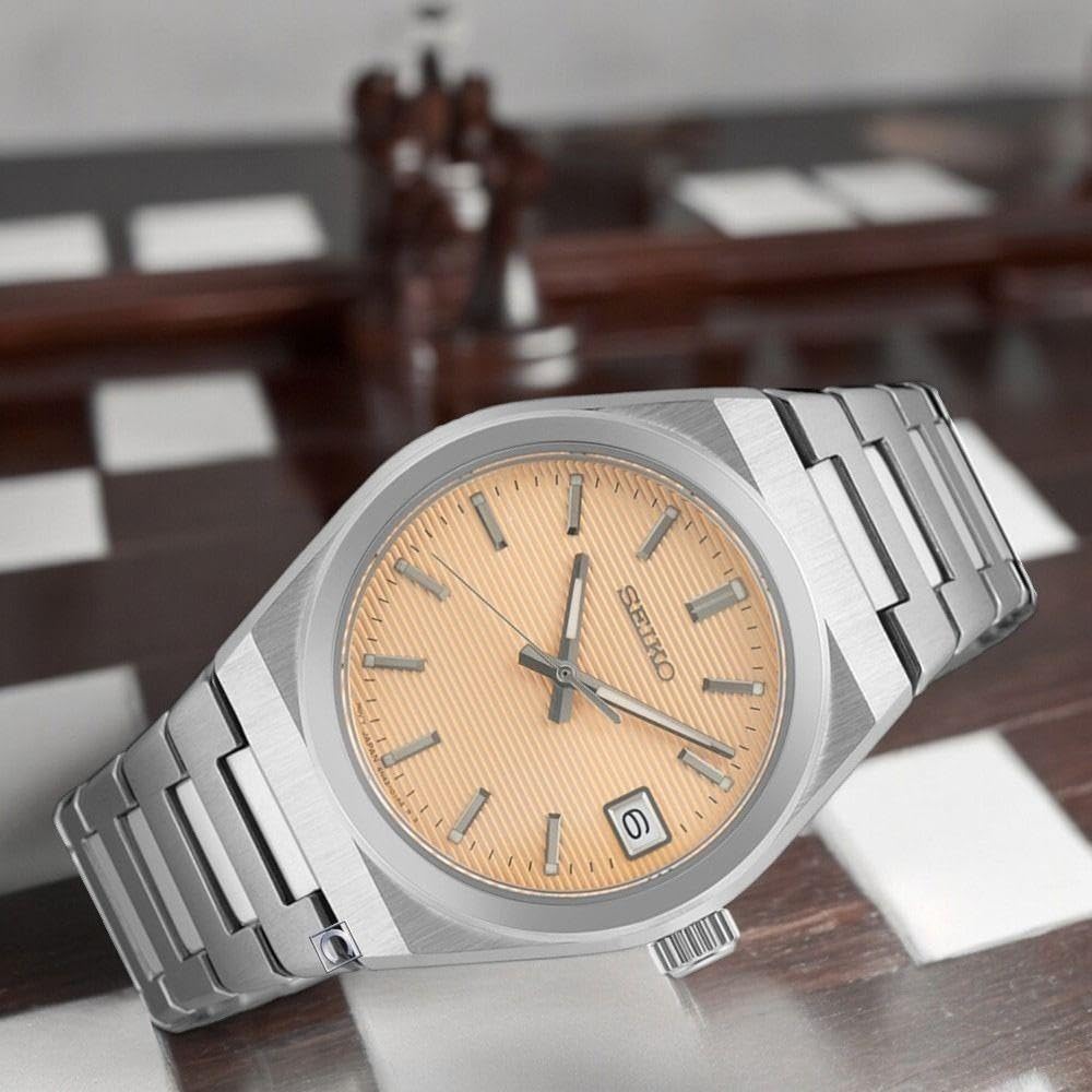 Seiko Damski analogowy zegarek kwarcowy z bransoletką ze stali nierdzewnej SUR577P1, srebro