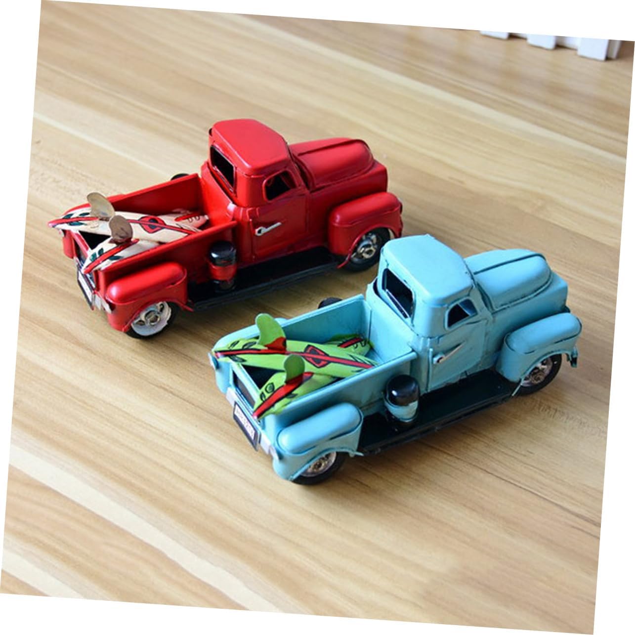 Garneck Vintage Handmade Iron Car Model Mini Car Ornament for Home Decor Retro Desktop Decoration for Office and Collectors Unique Metal Toy