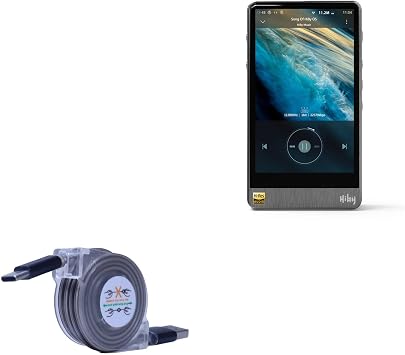 BoxWave Cable Compatible with HiBy R6 Pro - miniSync - USB-A to USB Type-C, Retractable Cable 5 Pre-Set Lengths Avoid Tangles