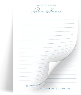 Personalized Notepad Set, Custom Stationery with Name or Text, Multiple Sizes, Color Options, Matching Notecards and Envelopes with Return Address, Made in USA by Small Business