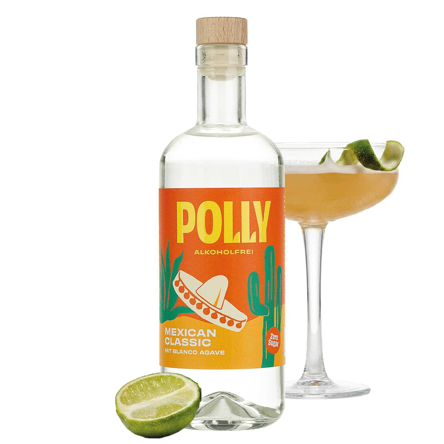 POLLY Mexican Classic - Alkoholfreie Alternative | 500 ml | ohne Zucker & künstliche Aromen, vegan, glutenfrei