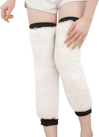 IPENNY Cashmere Knee Leg Warmers Women Men Stretchy Thicken&Lengthen Thermal Winter Wool Keen Pads Compression Sleeves
