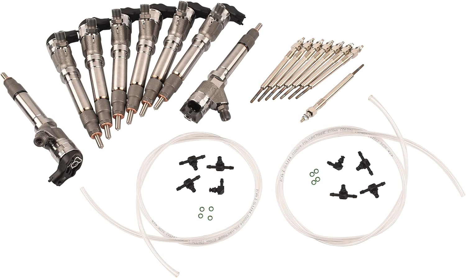 97780144 Diesel Fuel Injector kit Replacement for GMC/Chevy Express Savana Sierra Silverado 2500 3500 6.6L 2004-2005 97303657 0986435504