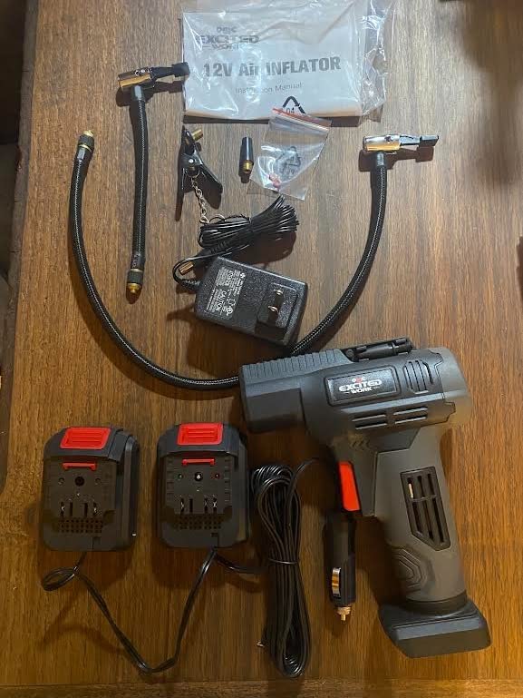 8/mo Finance Excited Work 12V Portable Air Compressors Cordless Tire Inflator, 2.0 Ah
