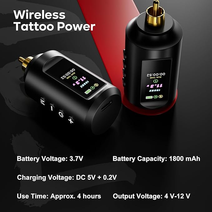 Kit Máquina Tatuar Rotativa SL-TKP202A-2 Batería Recargable miniatura 5