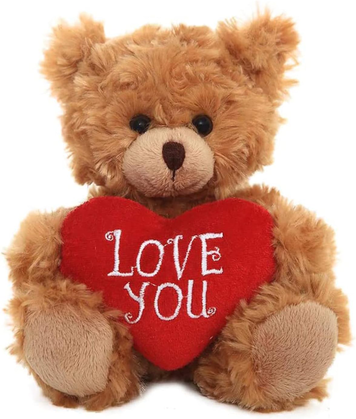 Peluche Oso Mocha Corazón Abrazo - 6 pulgadas - Marrón