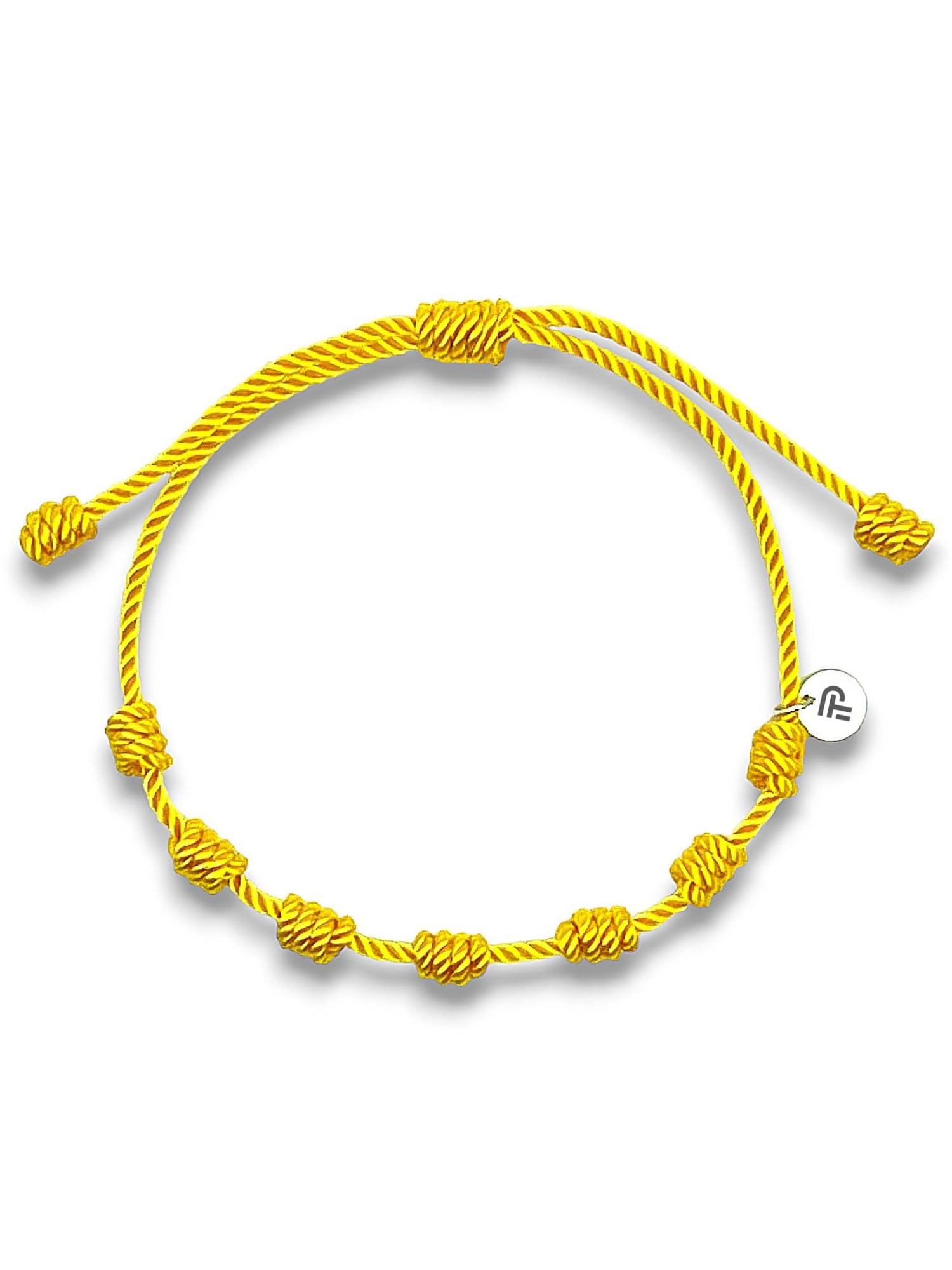 Pulsera siete nudos roja original - Contra el mal de ojo - Hilo rojo protección energía negativa - Amuleto para la buena suerte - Prosperidad familia amigos parejas (8 colores)