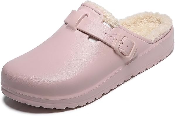 FLIOZY Women's Fleece Lined Clogs Lightweight EVA Garden Shoes