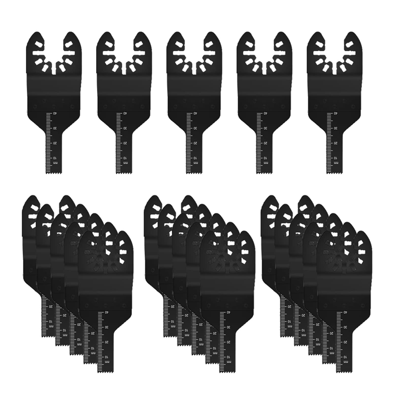 ICAMAS10mm Oscillating Blades Set Multi-Function Saw Quick Release for Renovator Trimmer Power Tools Accessories Oscil Tool Blade (Color : 20PCS, Teeth Type : Multi Cutting)