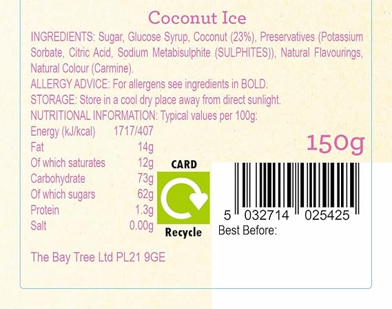 The Bay Tree - Coconut Ice Cubes, 160g