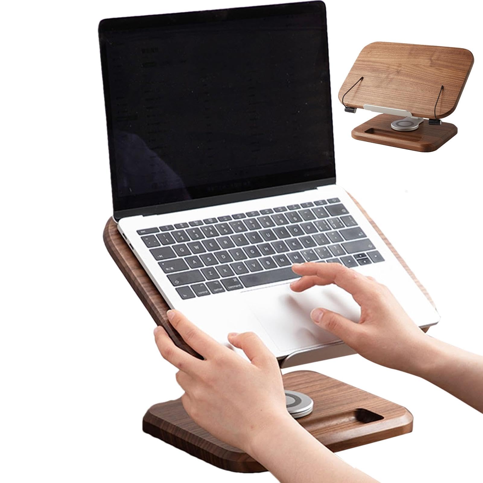 Leggio regolabile | Supporto per libri regolabile per lettura | Porta documenti in legno con telaio in alluminio per lettura, libri di , libri musicali | Porta documenti in legno con in alluminio per lettura, libri di , libri musicali