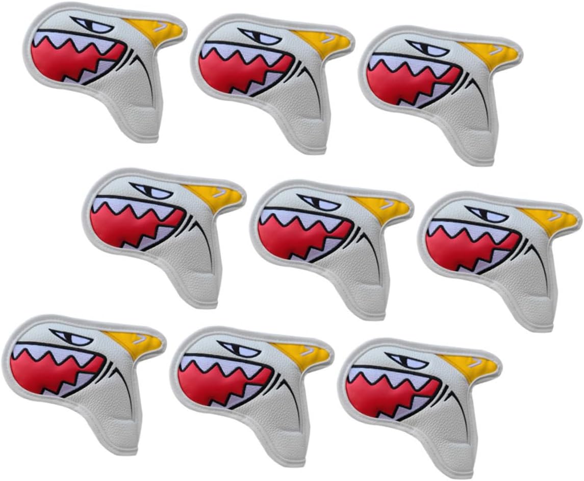 Milisten 9PCS Golf Club Covers Set Professional Iron and Driver Covers Sturdy PU Material and Decorative for Golf Enthusiasts