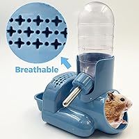 Vista 6 de VANNON Botella de agua para hámster 3 en 1 sin goteo, botella de agua para animales pequeños, dispensador automático de botellas con base