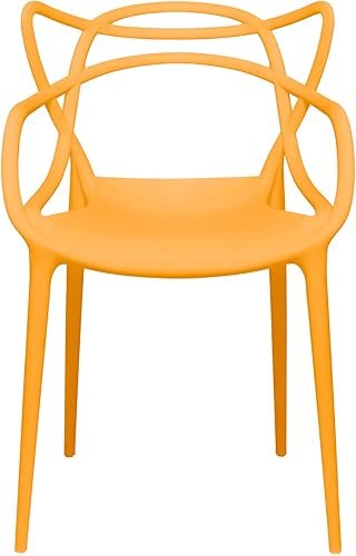 Miniatura 8 de Laura Davidson Furniture Juego de 2 sillas enredadas Masters - Sillones de diseño moderno para comedores, oficinas y cocinas (rojo)