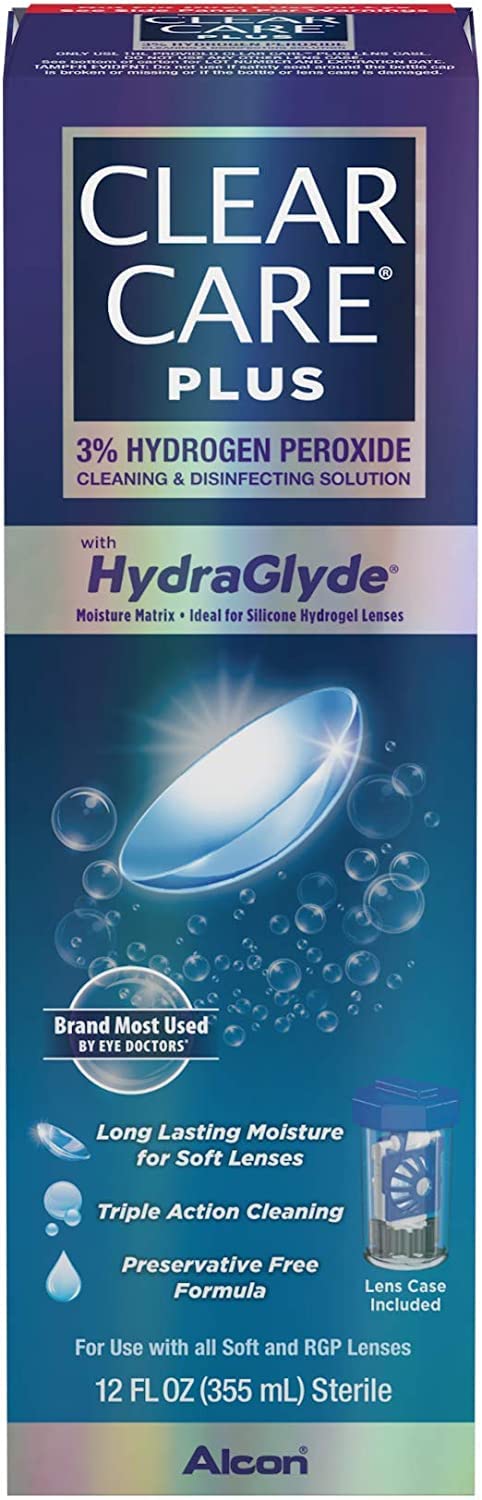 Plus Solution with HydraGlyde 12 fl oz per Bottle (2 Bottles) by Clear Care