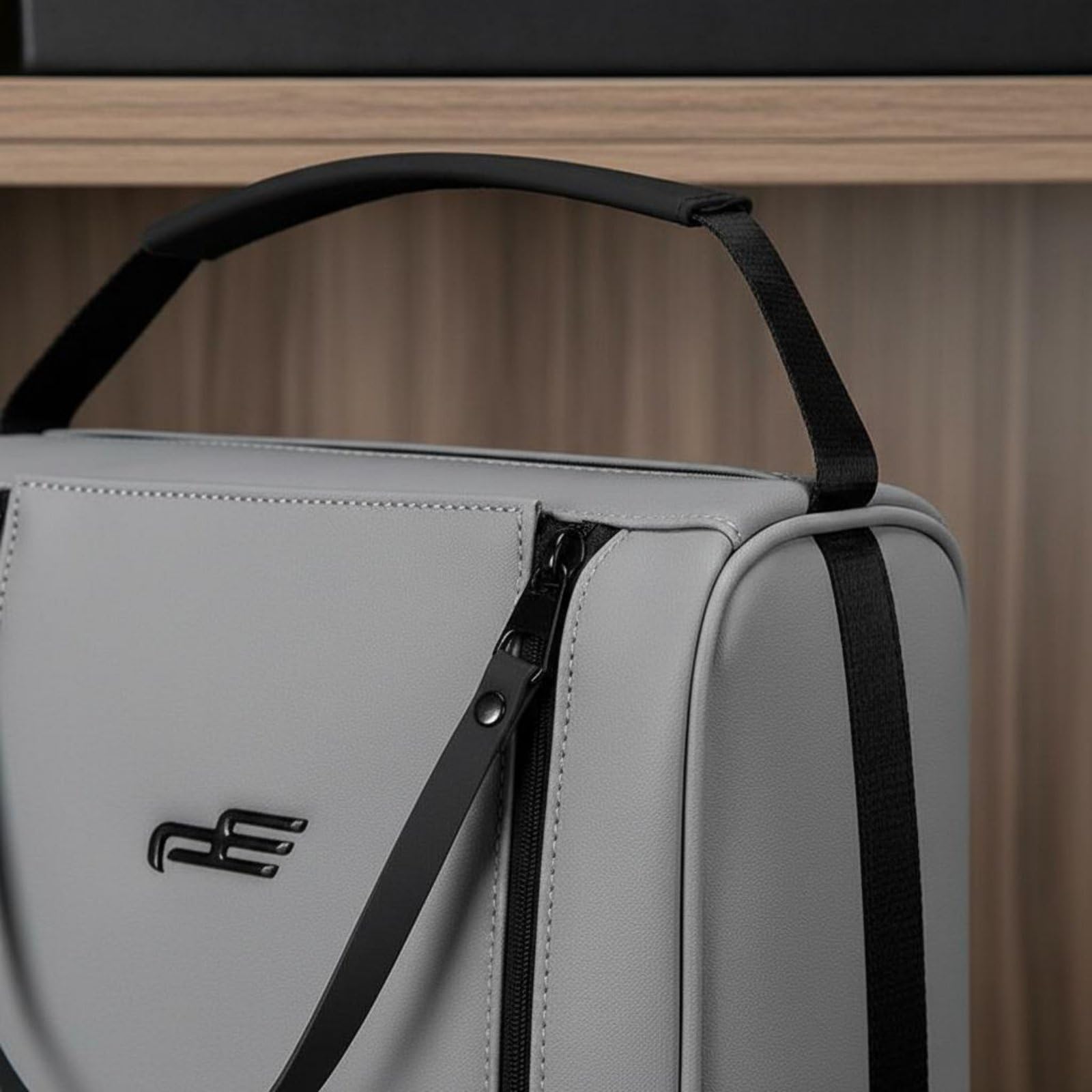 Golfschuh-Tasche Ultraleicht Golf-Schuhbeutel verstärkte Nähte Schuhtasche mit Griff für Golfplatz, Array, Grau
