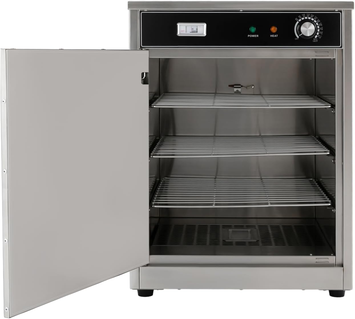 Commercial Food Warmer, 600W 110V Food Warming Cabinet 86~185℉ Temperature Control & Each Tier 22lbs Load Capacity Food Steamer Bun Warmer Machine with Digital Display Hot Boxes for Catering (4Tier)