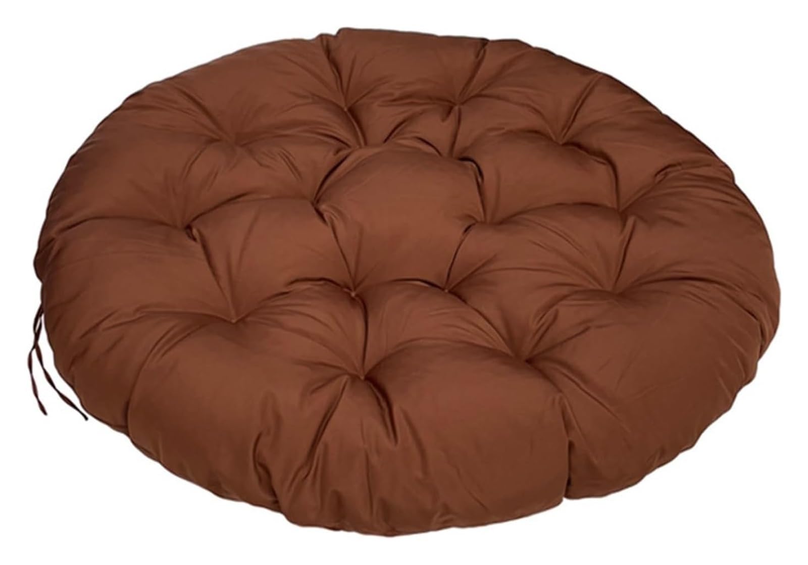 Poltrona con Cuscino, Poltrona Girevole da Esterno, Poltrona in Rattan Girevole A 360° for Giardino, Balcone, Soggiorno Cuscino per Sedia(Coffee,90x90cm)