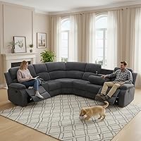 Vista 10 de Juego de sofá seccional reclinable manual, juegos de muebles de sala de estar de cuero regenerado en forma de L, sofá de esquina seccional