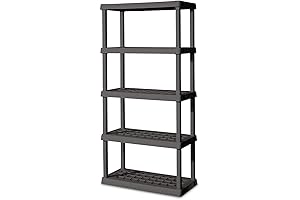 Keter Shelves: Gray 5 Shelf Unit with Legs