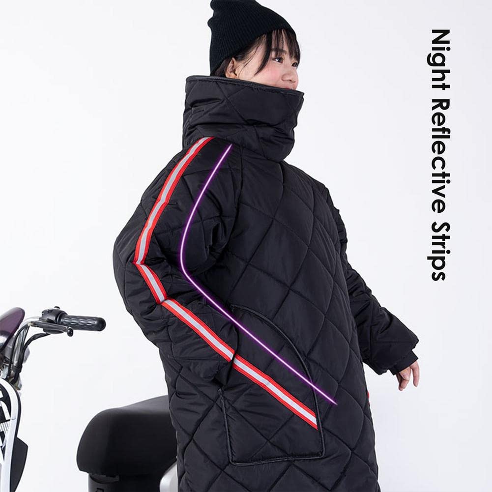 Générique Tablier Scooter, Couvre Jambe Scooter Winter Turnproof Moto Tablier Cour de Cyclisme Couette Pare-Brise Gants Guidon Bein Chaud(XXL)