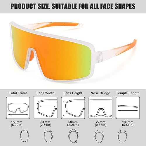 Miniatura 4 de Karsaer Vision - Gafas de sol deportivas para hombres y mujeres, gafas de sol de béisbol para jóvenes, niños, adolescentes y niñas