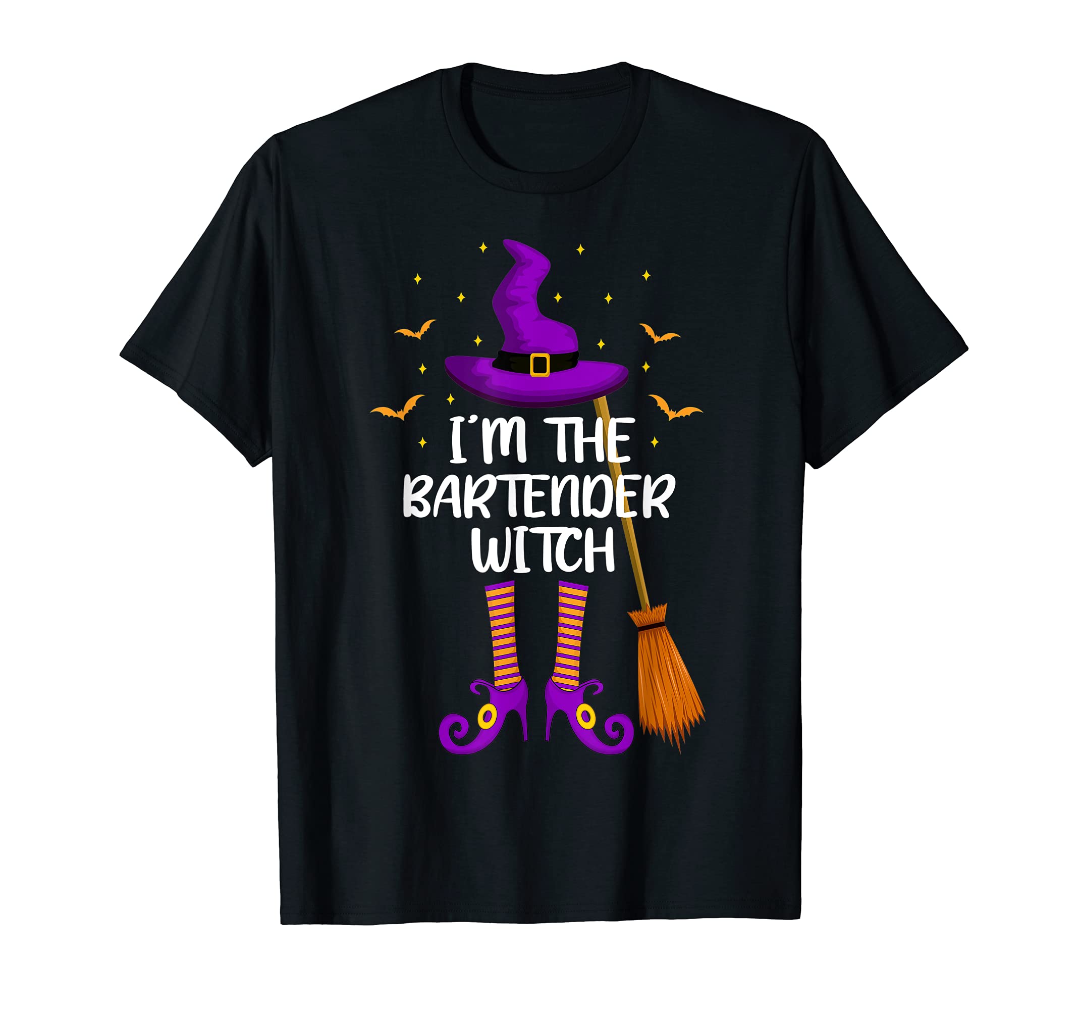 Bartender Witch Halloween GiftsI'm The Bartender Witch Funny Bartender Halloween T-Shirt