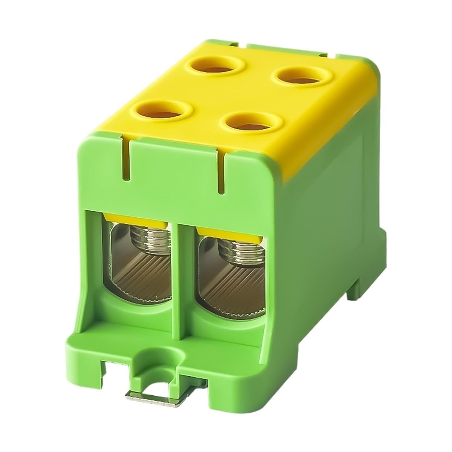 1pcs JHT5 95mm² AL/CU Power Compact Distribution Blocks Din Rail Cable Unipolar Distribution Large Power Terminal Block Box(JHT5-95-1-GY)