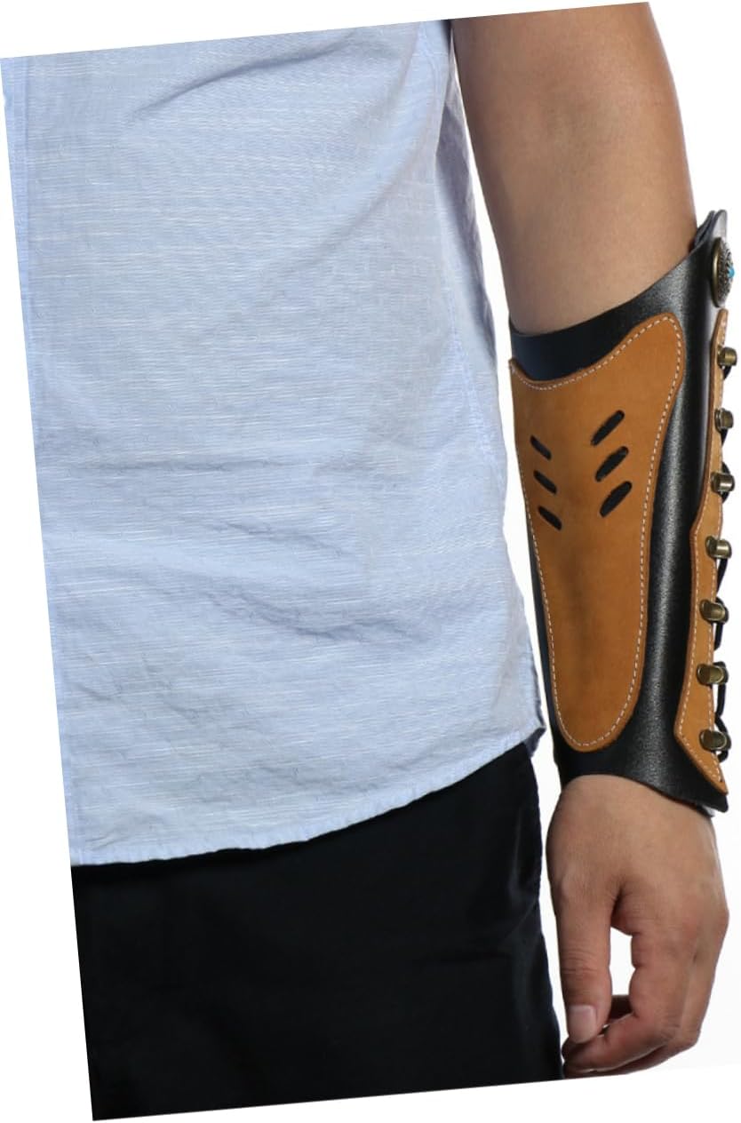 Fashion Pu Leather Archery Arm Guard Adjustable Protective Strap for Hunting Lightweight and Forearm Accessory