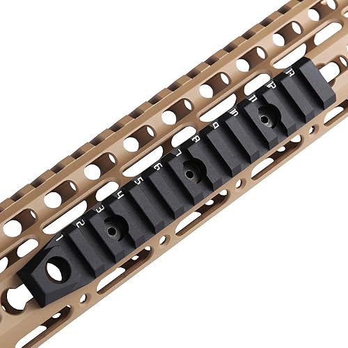 TuFok 13-Slot Alumimun Picatinny Rail for Keymode - Thin 0.37in Height Rail Section Adapter Mount with Socket for 38" QD Sling Mount Attachment