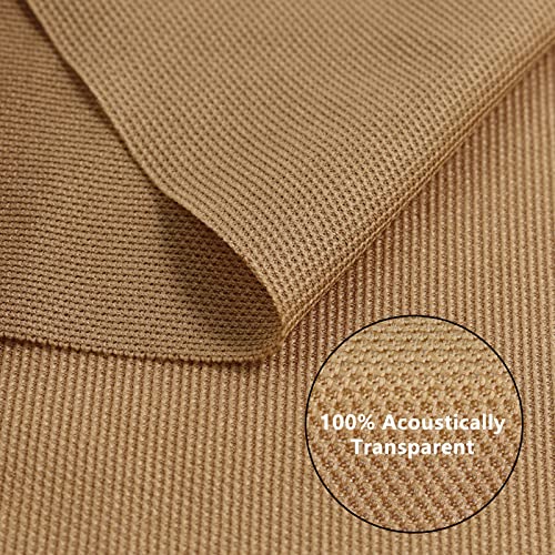 1/2Yard Speaker Grill Cloth, Protect Horn Fabric For Repair Professional Audio Equipment Abrasion Resistant Exquisite Stereo Decoration Mesh Brown #TOP1