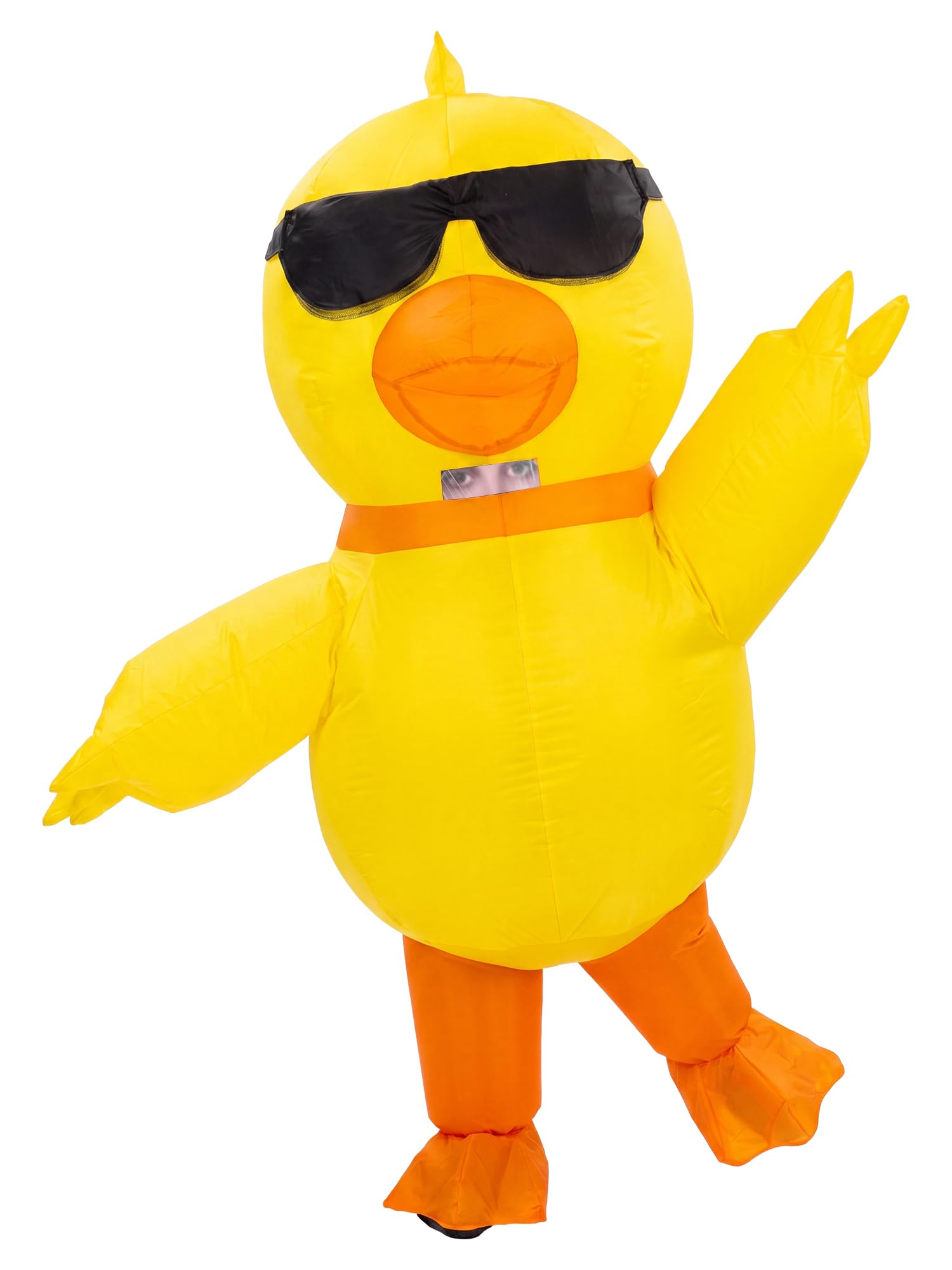 Seenelling Halloween Inflatable Duck Costume for Adult Glasses