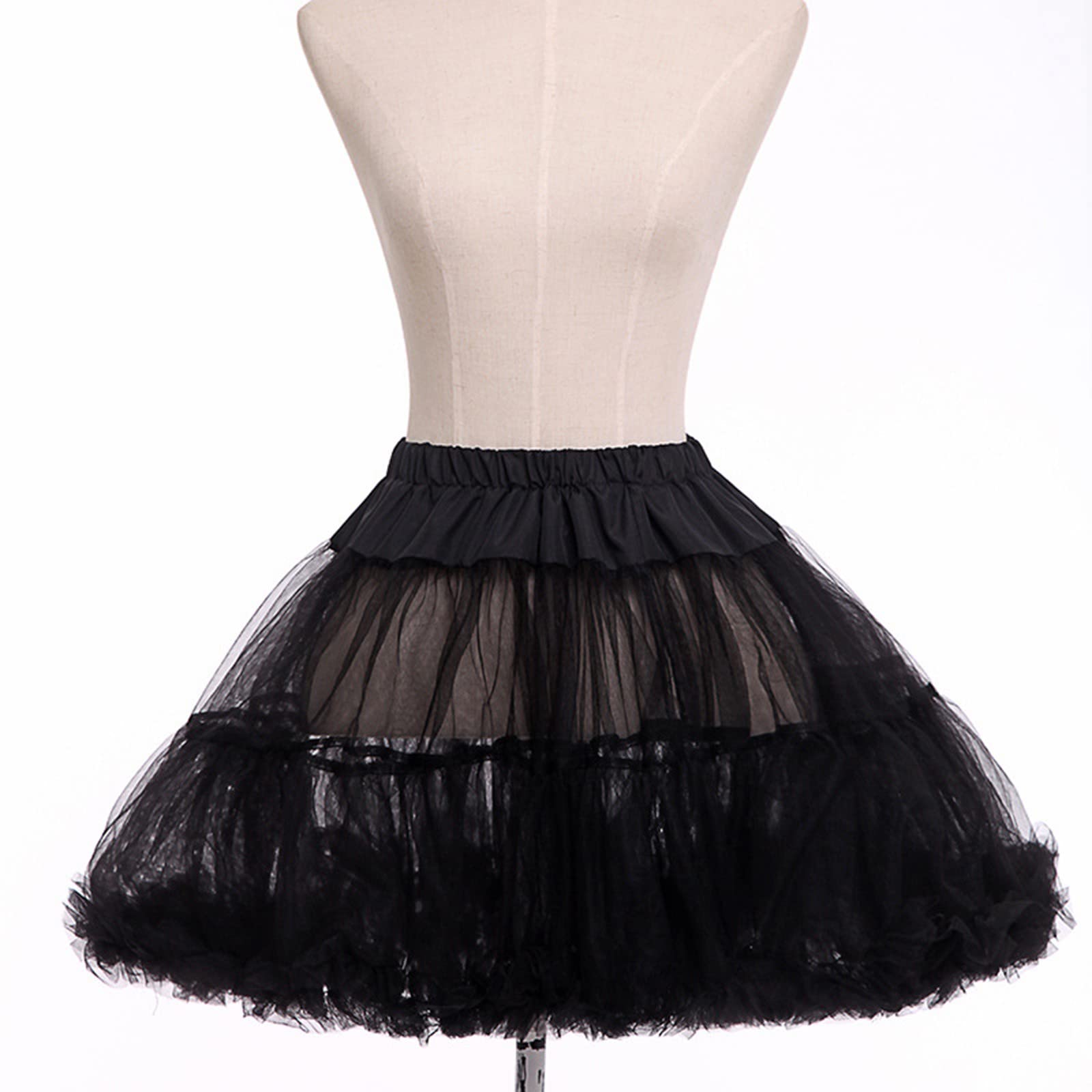 Spódnica tutu damska w stylu lat 80., krótka, klasyczna, mini spódniczka, elastyczna, wysoka talia, halka, retro, jednokolorowa, odświętna spódnica na karnawał, na wesele, imprezę, do tańca