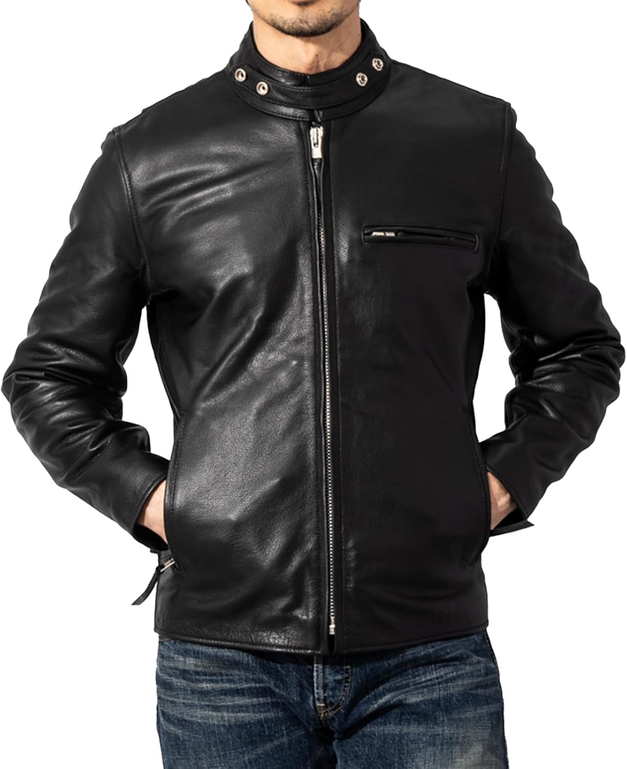 Amazon | [Liugoo Leathers] 本革 USタイプ シングルライダース