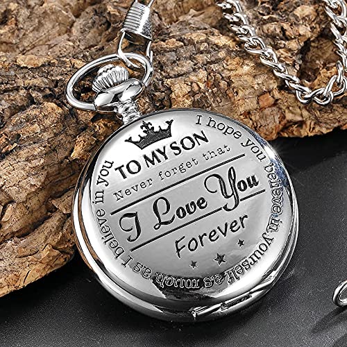 Brelsen Keepsake Son Silver Pocket Watch Gift #TOP1