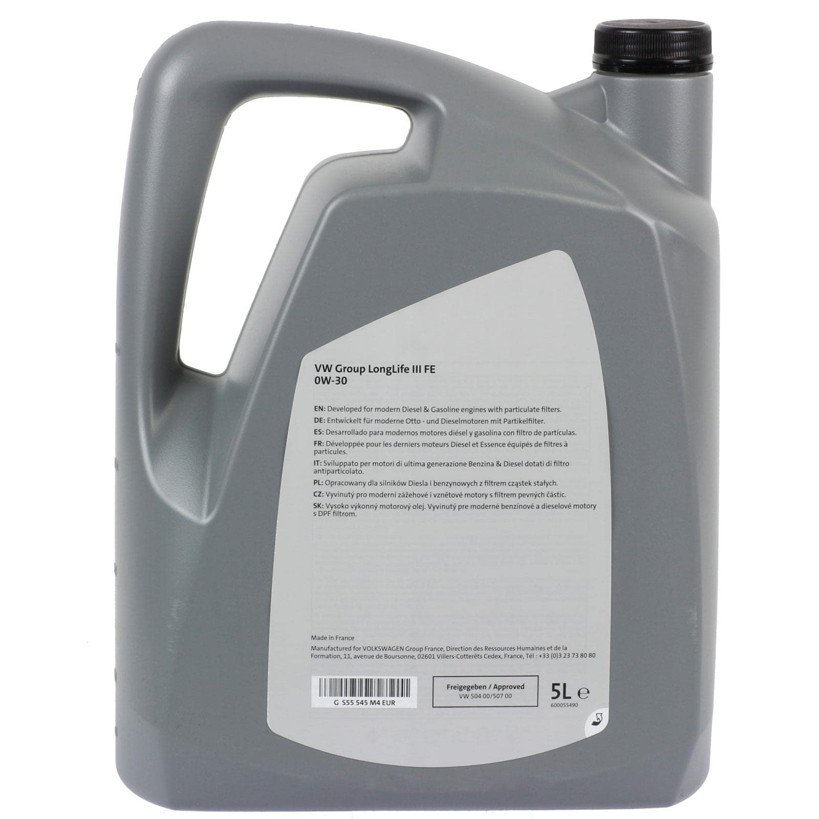 Ölfilter+0W30 Motoröl | 04E115561AC+Ölablassschraube+Ölzettel 0W30 passend für A3 8V Caddy Golf 7/8 Polo 6R Up