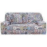 uxcell Stretch Sofa Cover Printed Couch Slipcover for Sofas Loveseat Armchair Universal Elastic Furniture with One Pillowcase Large