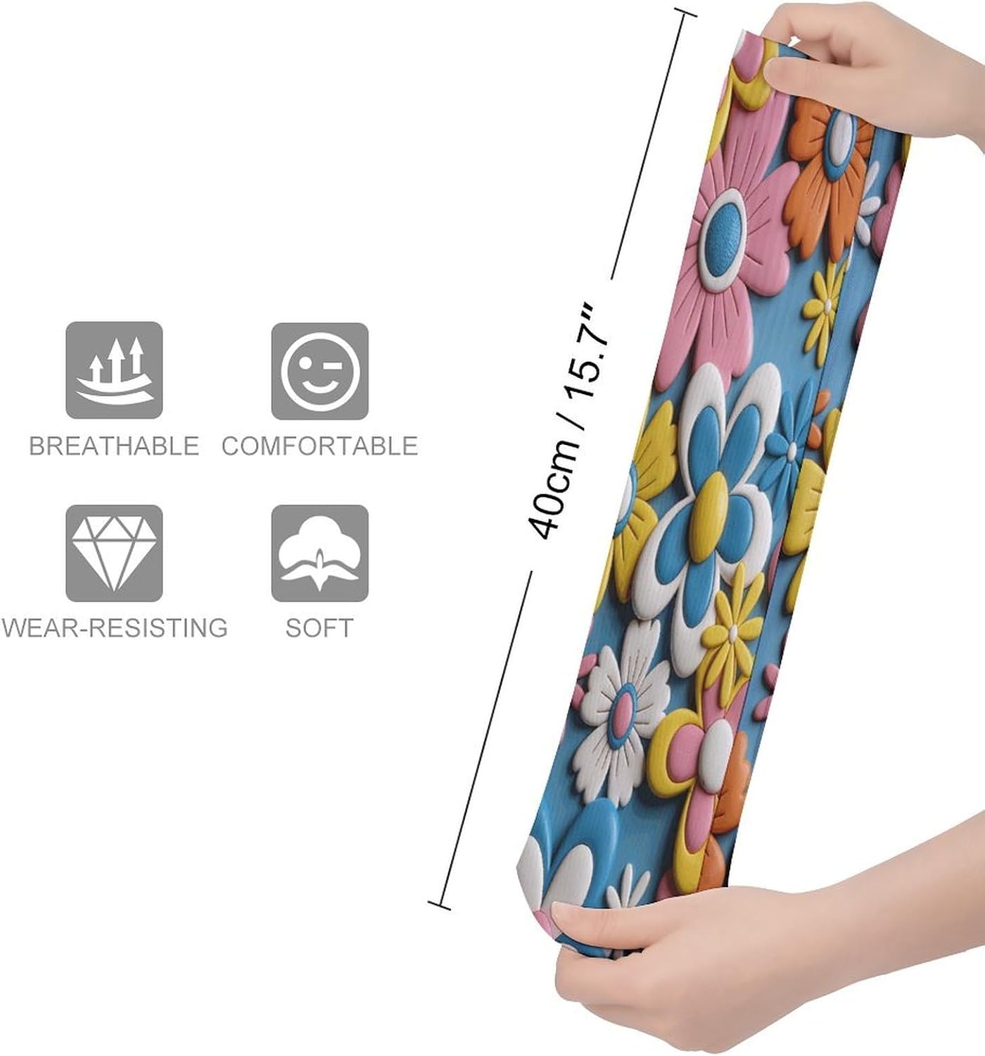 Colorful Retro Flowers Crew Socks Casual Breathable Calf Socks | Cushion Running Athletic Socks Long Performance Breathable Sports Socks for Women Men