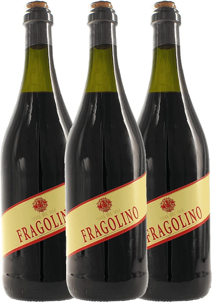 Fragolino Rosso von Terre del Sole - Weinhaltiges Getränk 3 x 0,75l VINELLO - 3er - Weinpaket inkl. kostenlosem VINELLO.weinausgießer