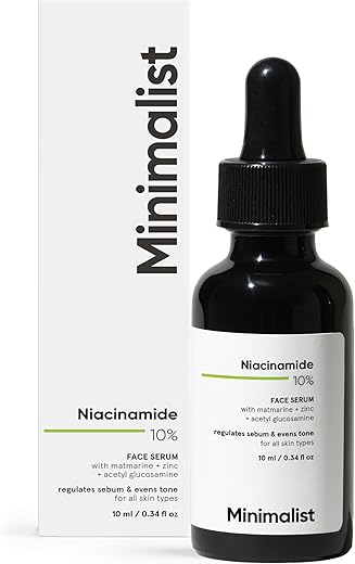 Minimalist 10% Niacinamide Serum with Zinc – Reduces Acne Marks, Controls Oil &amp; Minimizes Pores | Vitamin B3 for Blemish-F