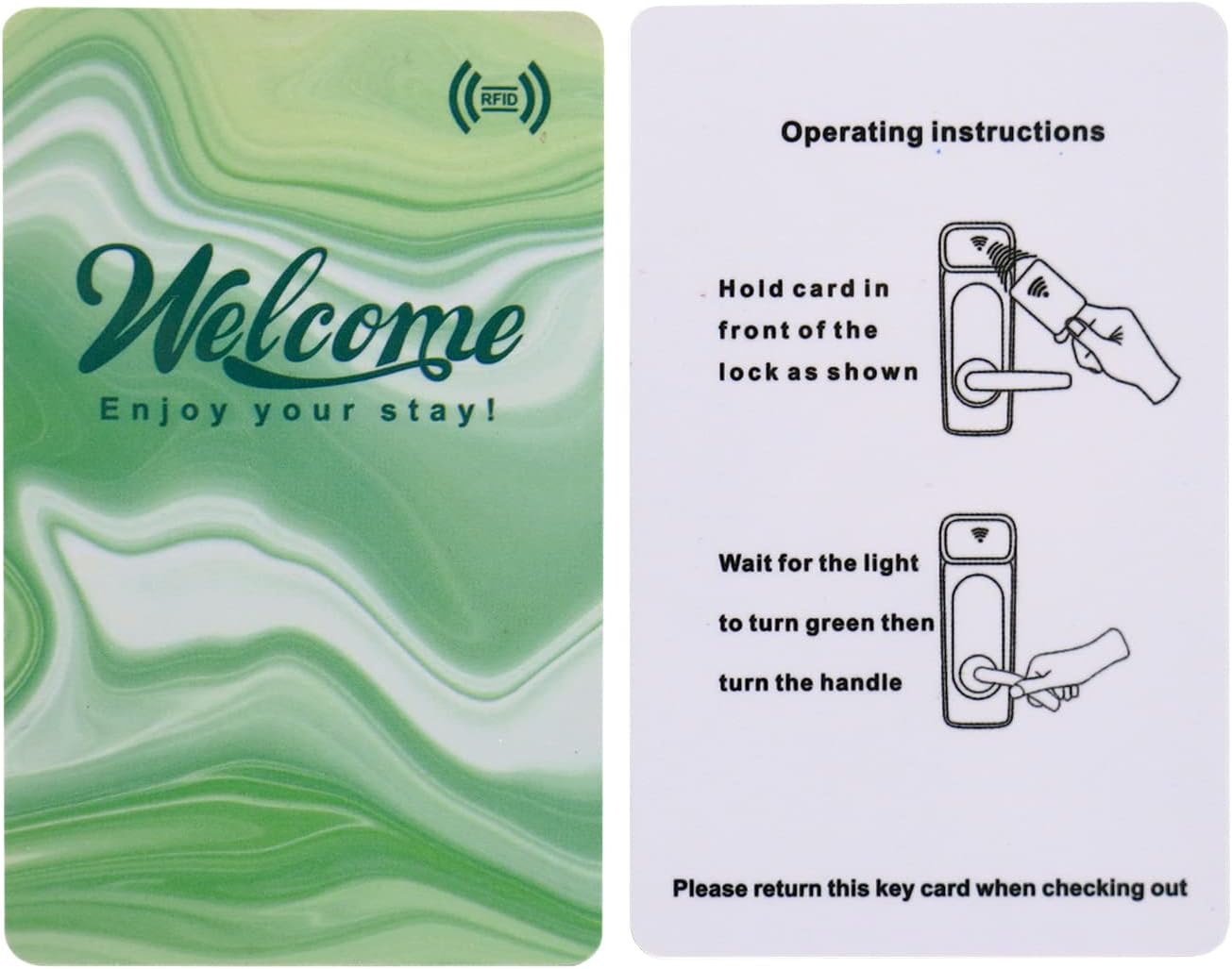 Hotel Motel RFID Contactless Key Card with Envelopes Sleeve Welcome Enjoy Your Stay Compatible with SAFLOK, KABA, ONITY, Miwa, ILCO and SECURELOX(200 Pack Cards+50 Sleeves)
