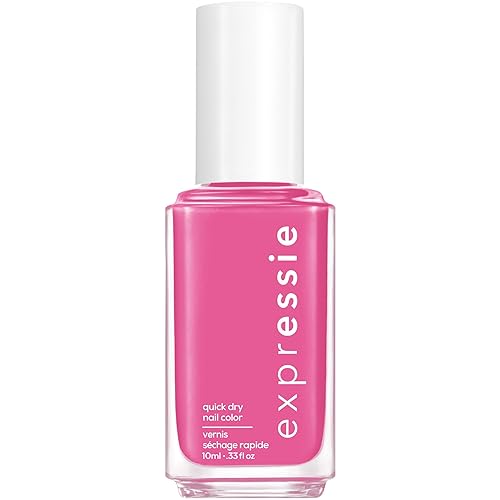 Essie Expressie, Esmalte de uñas de secado rápido, vegano, sin 8 unidades, rosa intenso, Truco Clique, 0.33 onzas líquidas