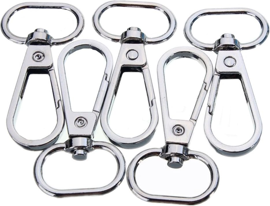 Swivel Snap Swivel Lobster Clasp Purse Hoop Belt Buckle Large Hoop for Bag Purse Handbag Shoulder Bag Tote Making Silver(20mm) - Image 4