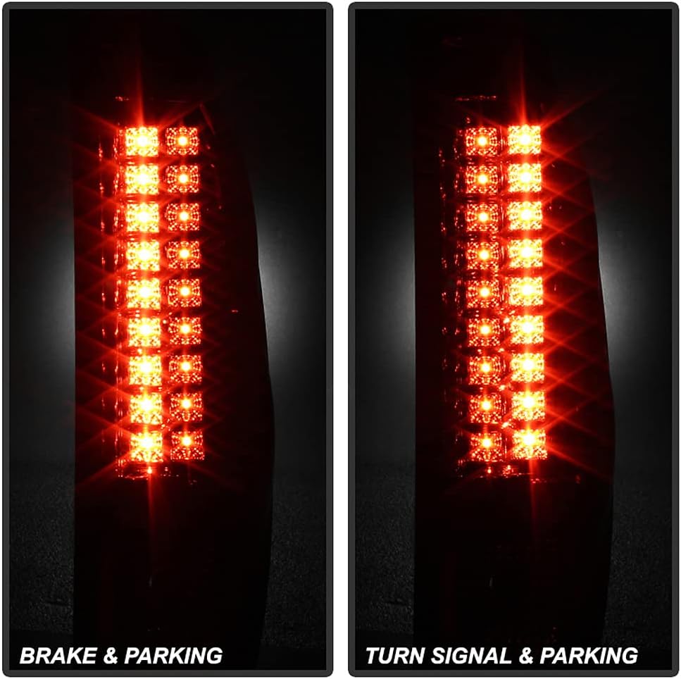 ACANII - For 2002-2006 Chevy Avalanche 1500 2500 Smoked LED Tail Lights Brake Lamps Replacement Driver & Passenger Side