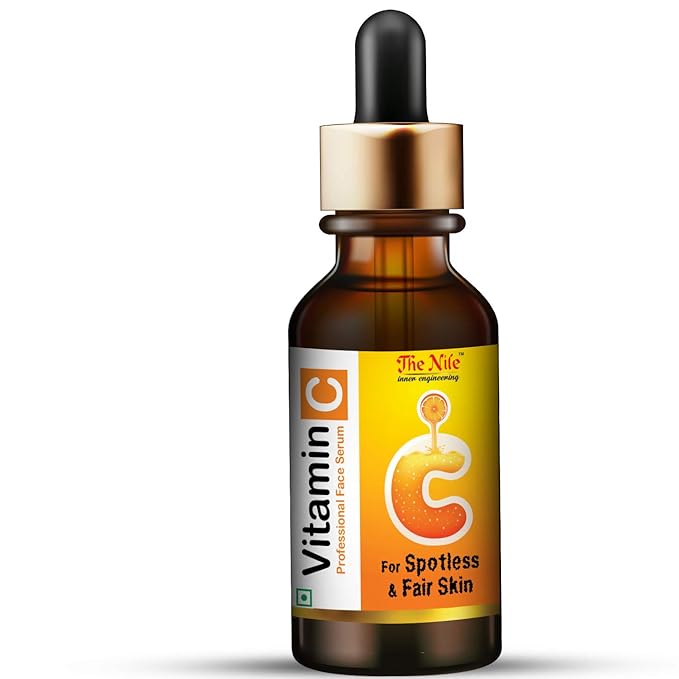 The Nile Vitamin C with hyaluronic acid – Skin Clearing Serum – Brightening, Anti-Aging Skin Repair, Supercharged Face Serum, Dark Circle, Fine Line n Sun Damage Corrector, 30 ml at Rs. 92