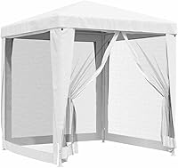 Vista 13 de vidaXL Tienda de campaña resistente a los rayos UV con paredes laterales de malla, revestimiento de HDPE, marco de hierro recubierto de polvo