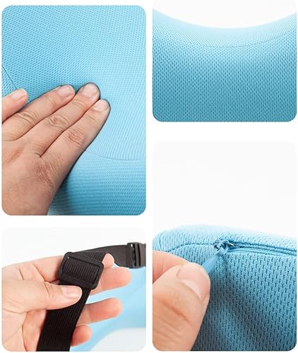 Miniatura 9 de Almohada para reposacabezas para asiento de automóvil, almohada de apoyo de cuello de espuma viscoelástica para aliviar el dolor de cuello, almohada