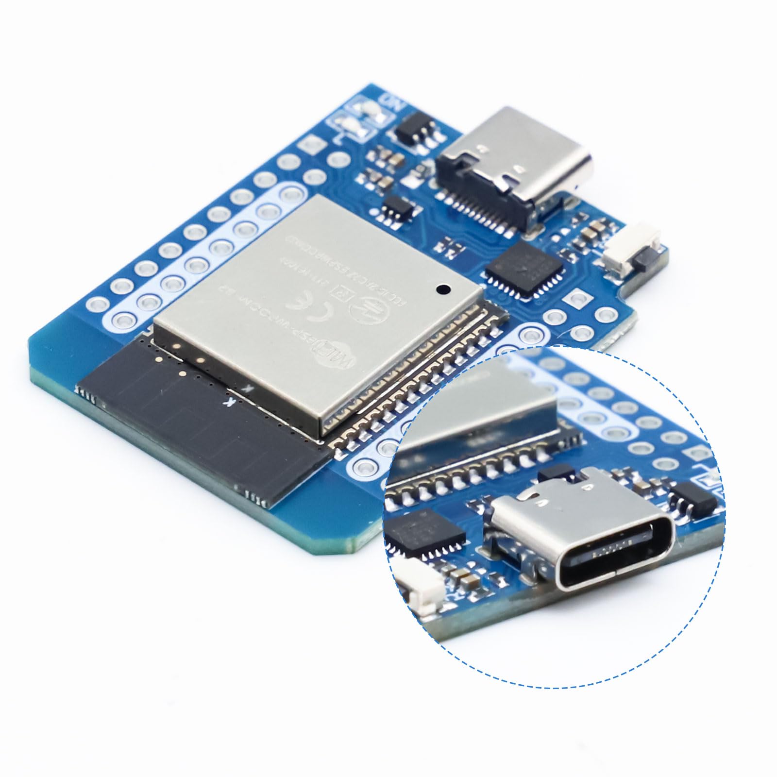 APKLVSR ESP32 NodeMCU Module – WiFi + Bluetooth, Arduino Compatibel, Met CH2014, 4 MB Geheugen, 34 I/O Pinnen, 12-bits ADC 2 miniatura