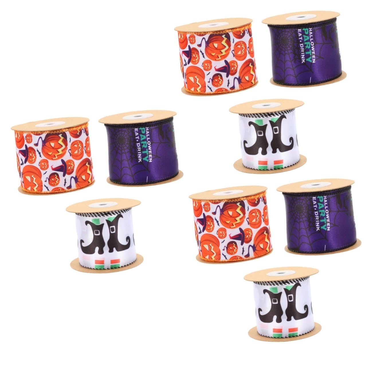 Ruban satin Halloween décoratif avec sangle polyester pour couronne