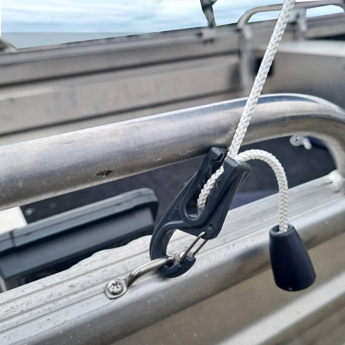Oceansouth Foldable Bimini Top Boat Cover Canopy Cover 2Bow Bimini Top (L:57" H:45" Mounting Width: 51"-59") Ideal for Jon Boats (Mounting Width 51" - 59")